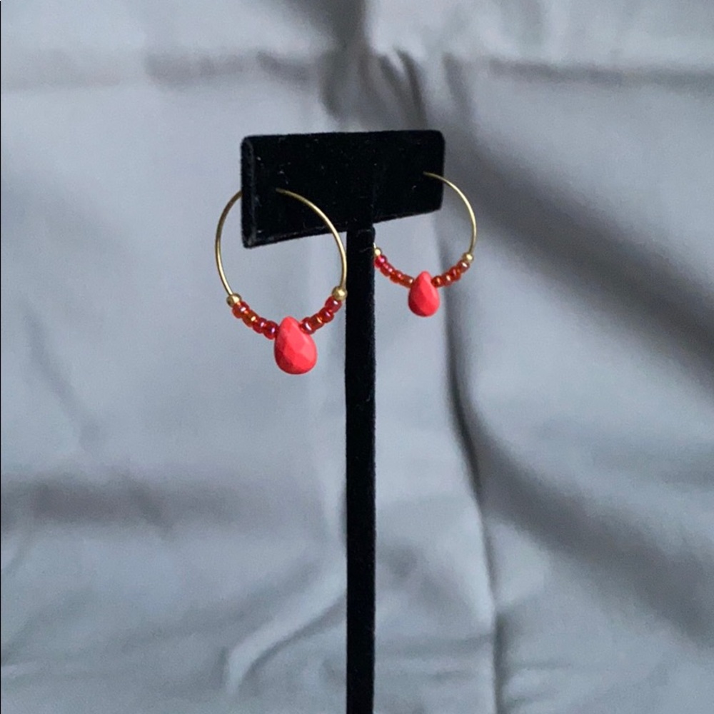 2/$8 Gold toned brass hoop earrings